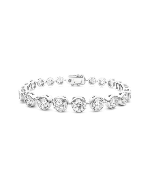 Prince Diamond & Jewelry White 14K 14.78 Ct. Tw. Lab-Grown Diamond Tennis Bracelet