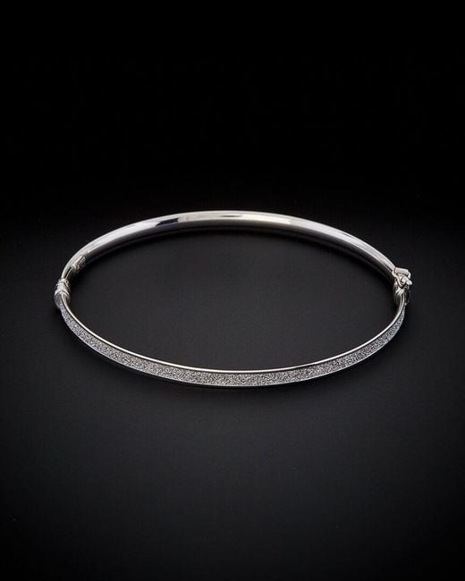 Italian Gold Black 14K Stardust Bangle Bracelet