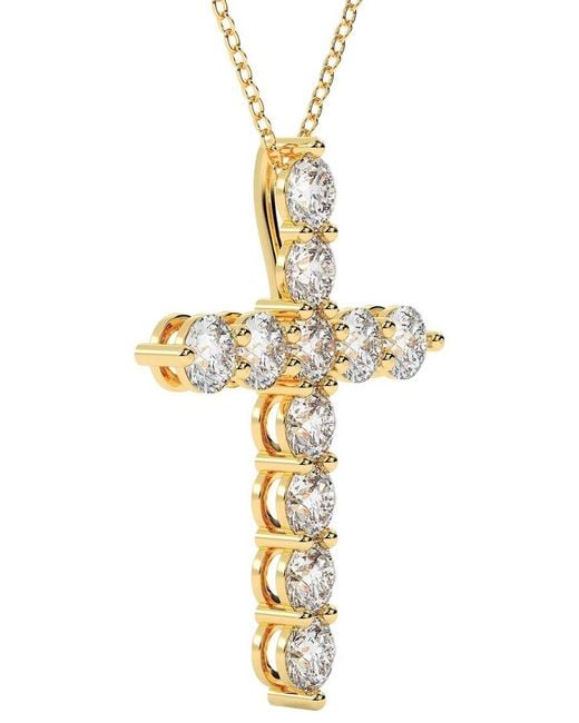 Diamond Select Cuts Metallic 14K 4.00 Ct. Tw. Diamond Pendant Necklace