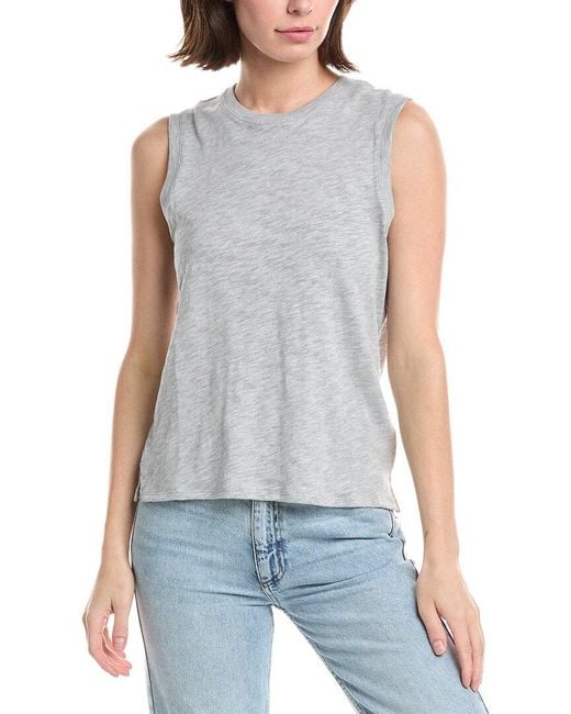 ATM Blue Slub Jersey Sleeveless T-Shirt