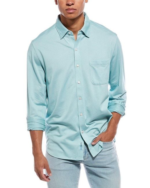 Tommy Bahama Blue New San Lucio Stretch Shirt for men
