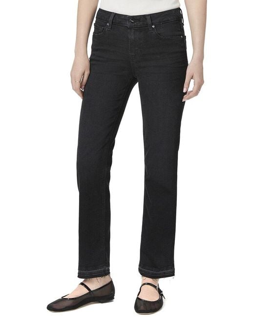 PAIGE Black Amber Undone Hem Slater Jean