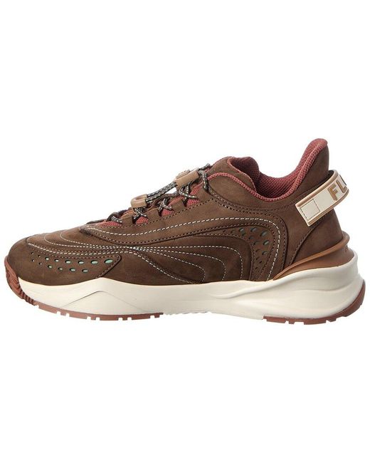 Fendi Women's Brown Flow Leather Sneaker