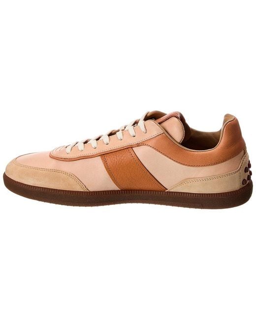 Tod's Pink Leather & Suede Sneaker for men