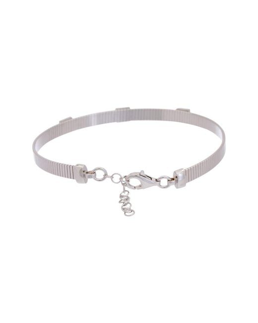 Meshmerise White 18K Over 0.05 Ct. Tw. Diamond Bangle Bracelet