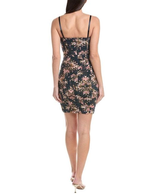 L'Agence Black Bray Shirred Mini Dress