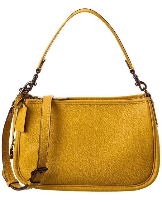 COACH Cary Leather Crossbody in Yellow | Lyst Canada