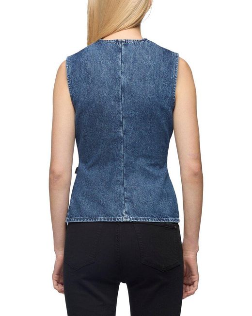 7 For All Mankind Blue Lady Vest