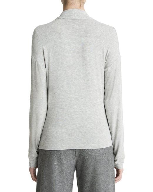 Vince Gray Relaxed Wrap Top