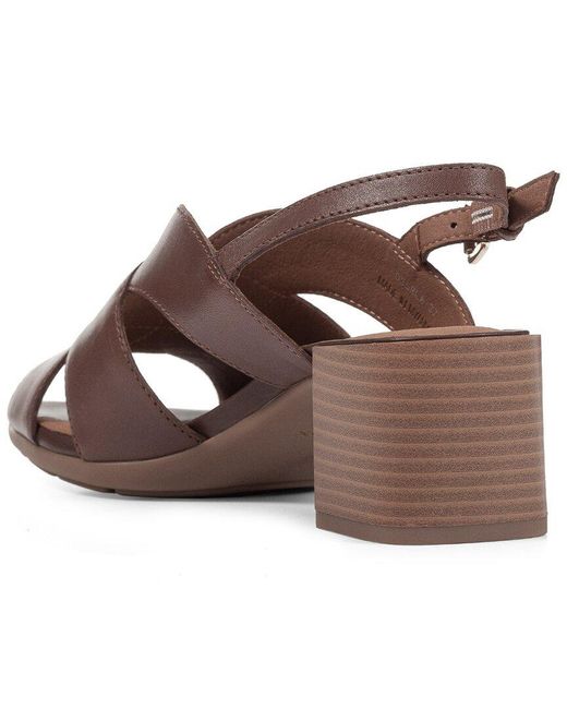 Geox Brown New Mary Karmen Leather Sandal