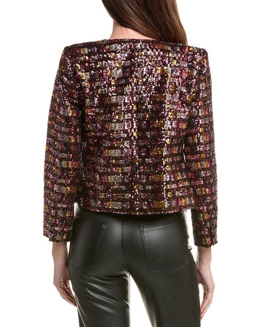 L'Agence Red Caprina Bracelet Sleeve Jacket
