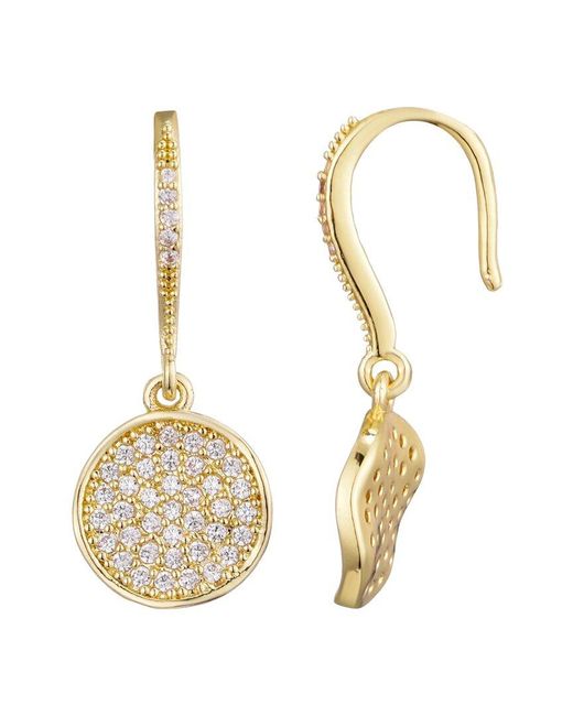 Adornia Metallic 14K Plated Cz Wavy Pebble Earrings