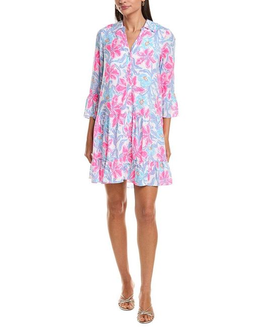 Lilly Pulitzer Blue Diantha Collared Tunic Dress