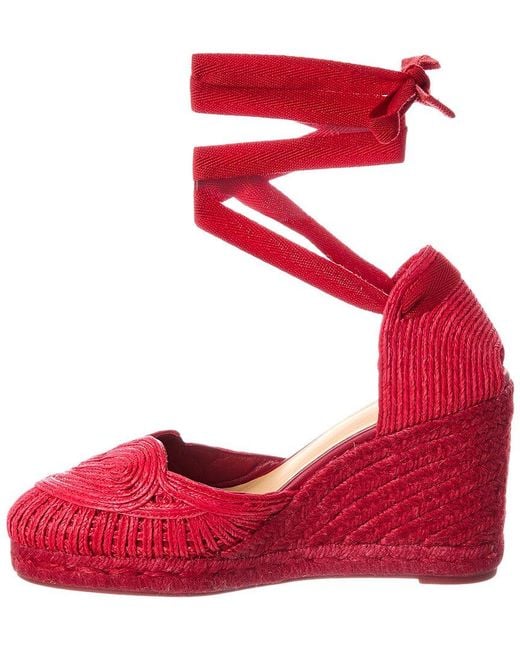 Castaner Red Cacia Wedge Sandal