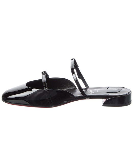 Christian Louboutin Black Jane Nina Patent Mule