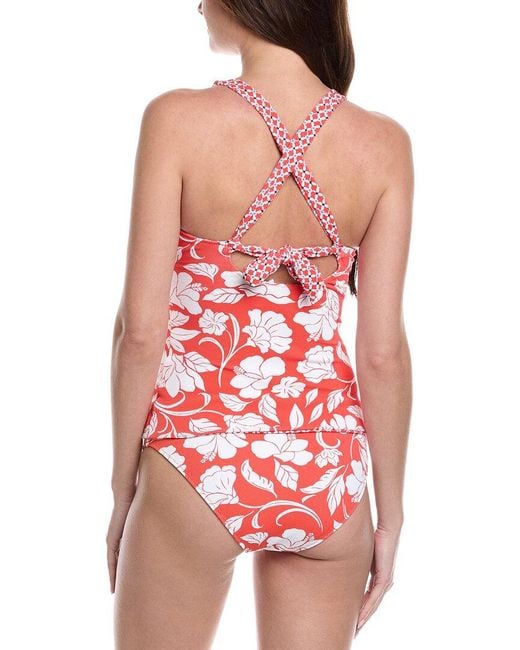 Tommy Bahama Red Island Cays Fiori Reversible Tankini Top