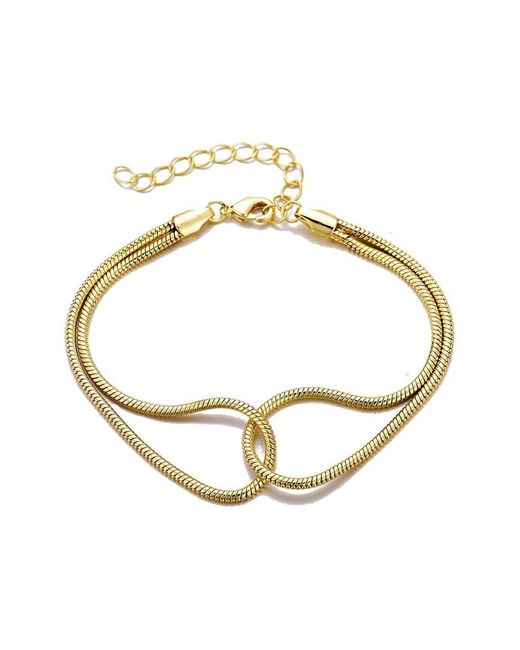 Adornia Metallic 14K Plated Interlocking Rope Chain Bracelet