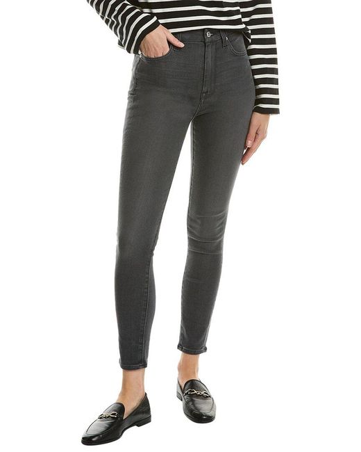 7 For All Mankind Black The High-waist Bgy Ankle Skinny Jean