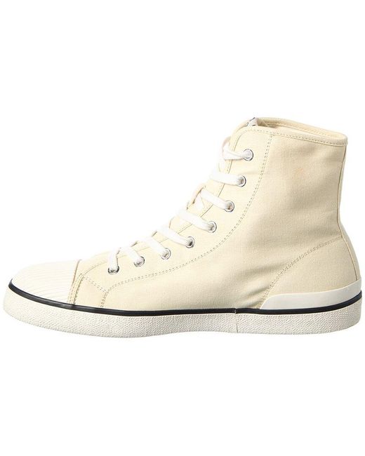 Isabel Marant White Benkeen Canvas High-Top Sneaker