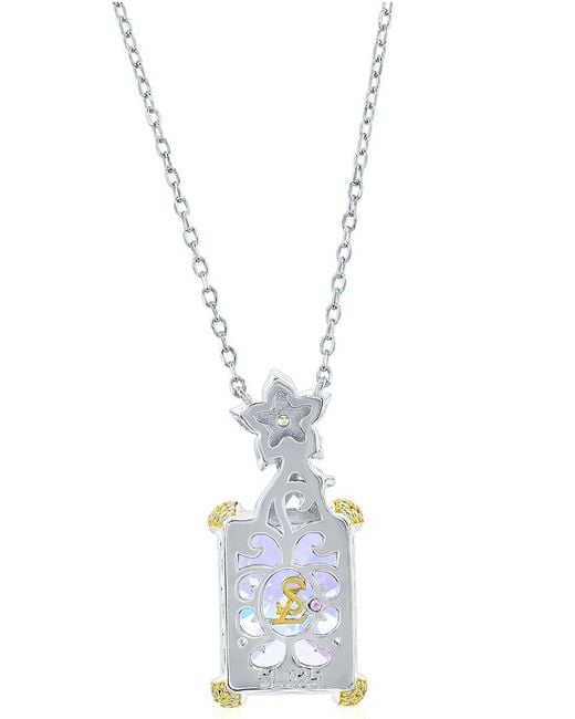 Suzy Levian CZ Jewelry Purple Suzy Levian Gala Collection Cz Solitaire Pendant