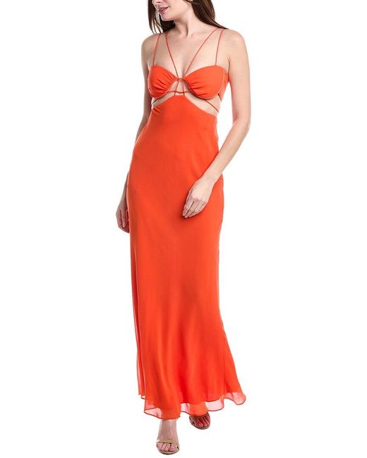 Misha Red Rowan Georgette Gown