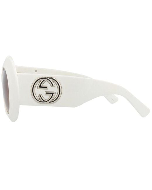 Gucci White Gg1647S 54Mm Sunglasses