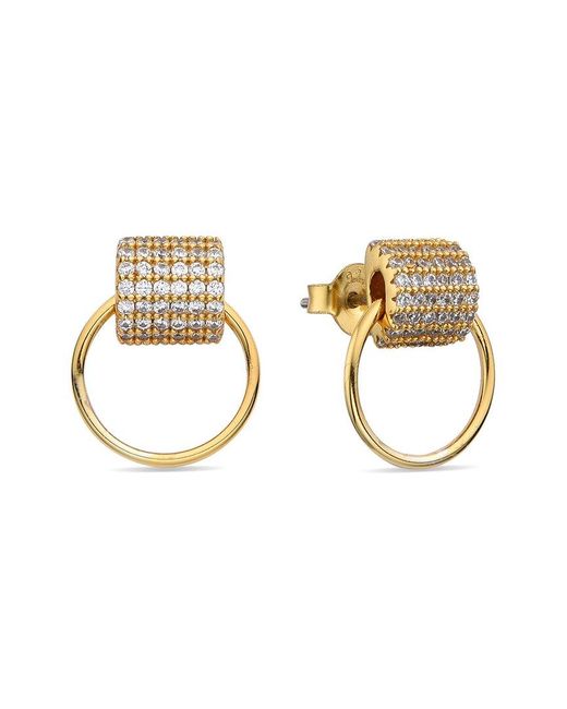 Eye Candy LA Metallic Cz Stud Earring