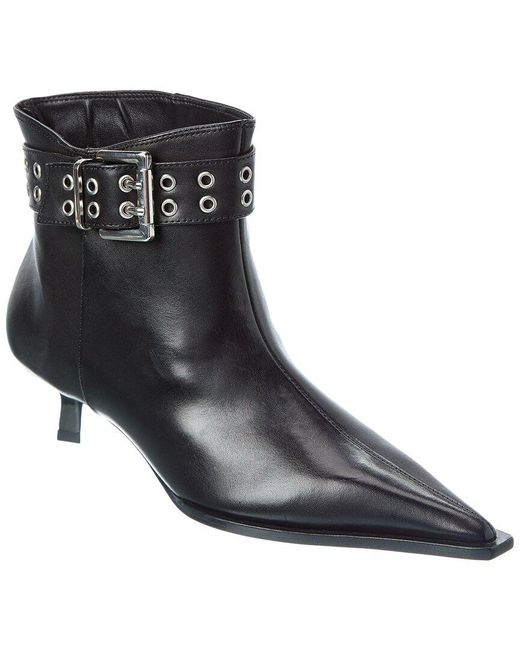SCHUTZ SHOES Black Jess Leather Bootie