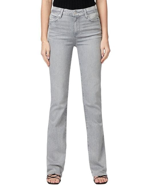 PAIGE Gray Laurel Canyon Seamed Cp Grey Skies High-rise Bootcut Jean