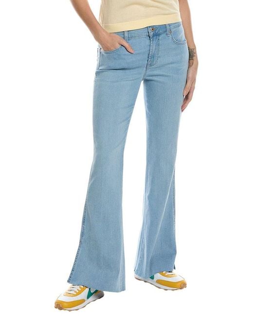 7 For All Mankind Blue Tailorless Bootcut Mirage Jean