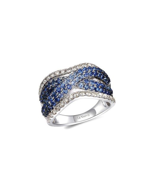 Le Vian Blue 14k Vanilla Gold® 2.22 Ct. Tw. Diamond & Ombre Sapphire Ring