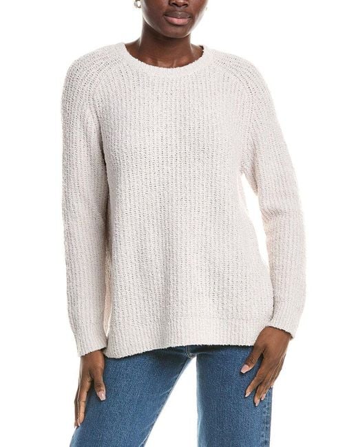 Eileen Fisher White Cashmere-Blend Sweater