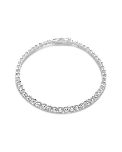 Sterling Forever Multicolor Rhodium Plated Cz Tennis Bracelet