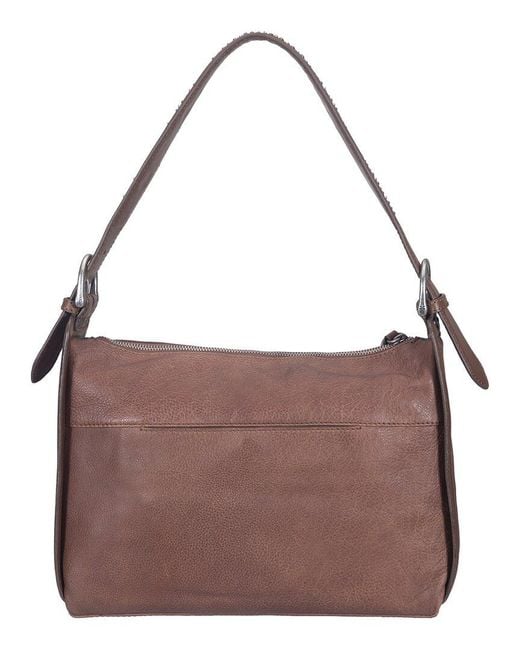 Frye Brown Carla Leather Shoulder