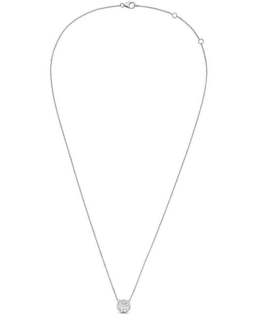 Diana M Metallic Diana M. 14K 12.00 Ct. Tw. Lab-Grown Diamond Pendant Necklace