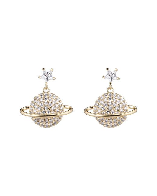 Eye Candy LA Metallic Mars Cz Crystal Drop Earring