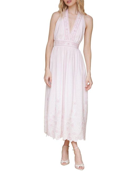 Avec Les Filles Pink Embroidered Dress