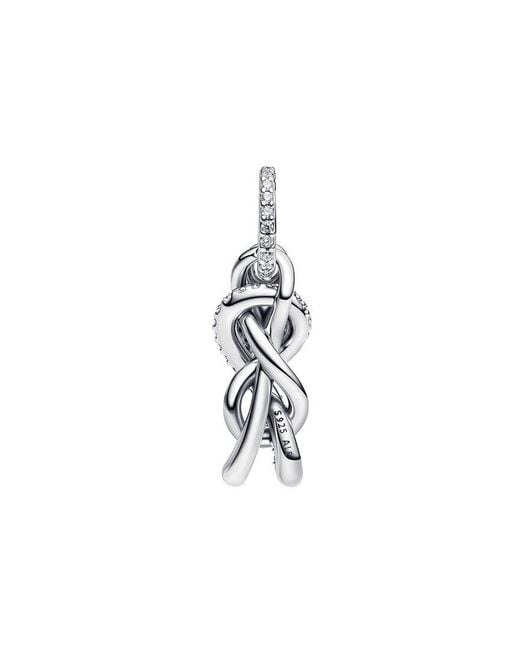Pandora White Moments Cz Pava Infinity Knot Dangle Charm
