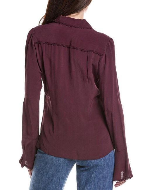Free People Purple Melrose Top