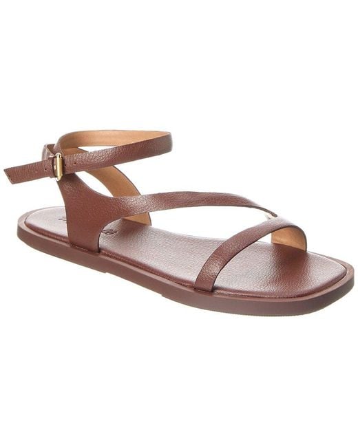 Madewell Pink Ankle-strap Leather Sandal