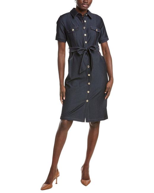 Nanette Lepore Blue Midi Shirtdress