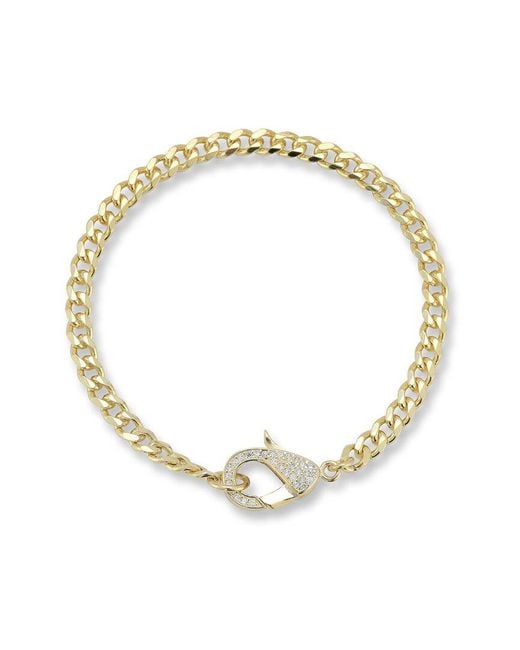 Chloe and Madison Metallic 14k Over Silver Cz Bracelet
