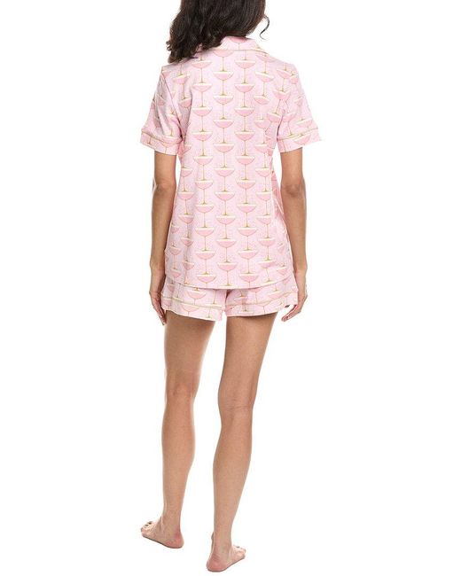 Bedhead Pink 2Pc Pajama Short Set