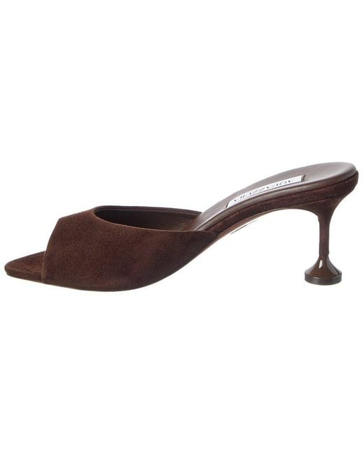 Aquazzura Brown Bisous 65 Leather Sandal
