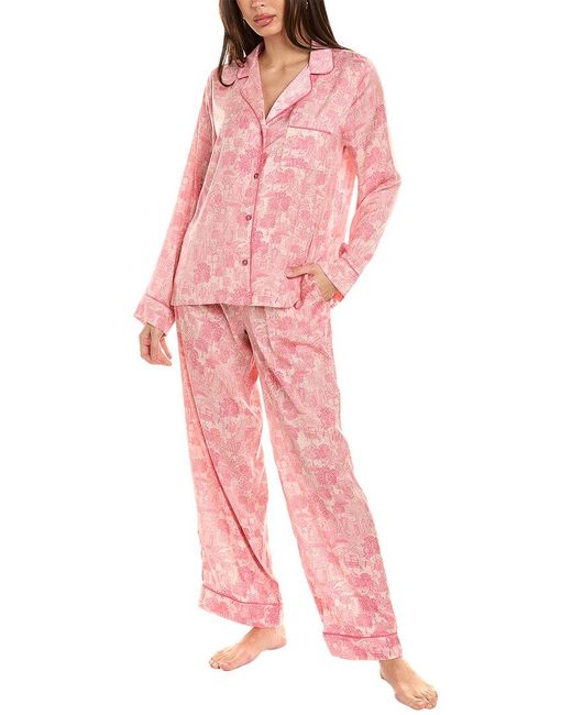 DKNY Pink Notch Top & Pant Sleep Set