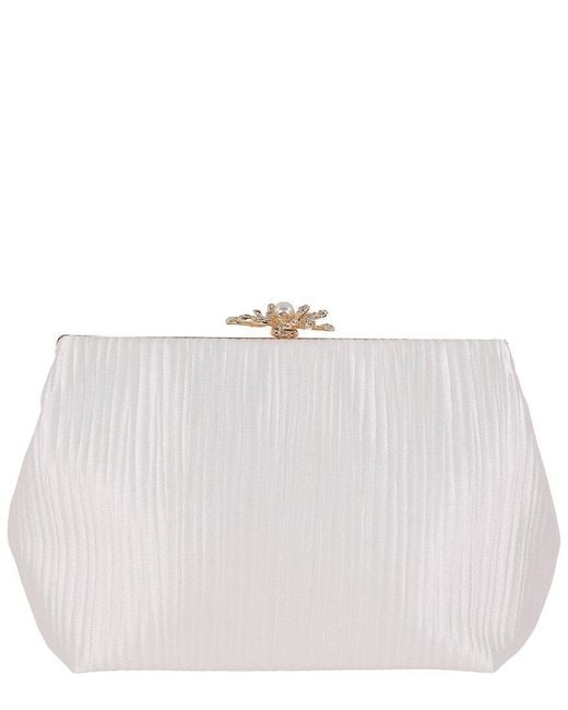 Badgley Mischka White Arden Pouch