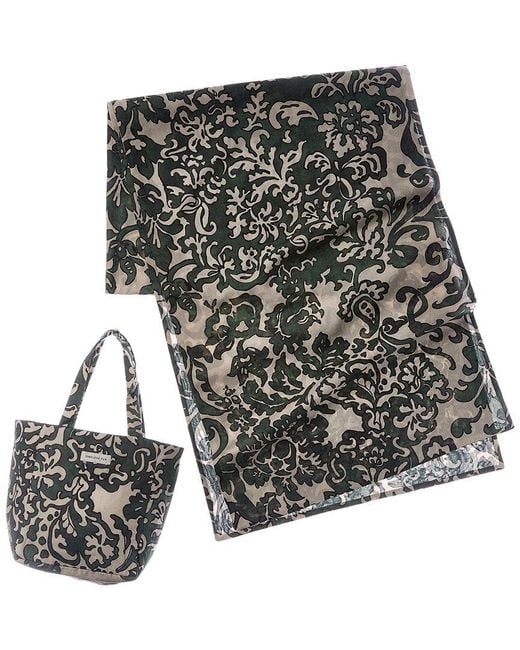 Max Mara Gray Weekend Scarf & Bag Set