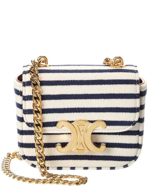 Céline Blue Chain Claude Mini Shoulder Bag