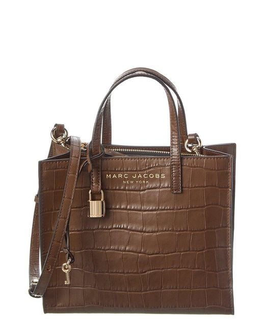 Marc Jacobs Brown Mini Grind Leather Tote