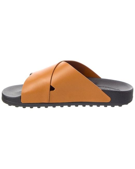 Tod's Brown Leather Sandal for men